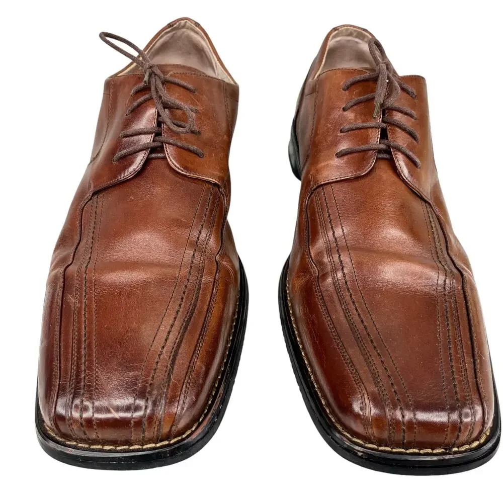 Stacy Adams Lace Up Dress Shoes Brown 15M